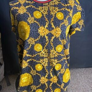 Versace style Baroque Print T-Shirt